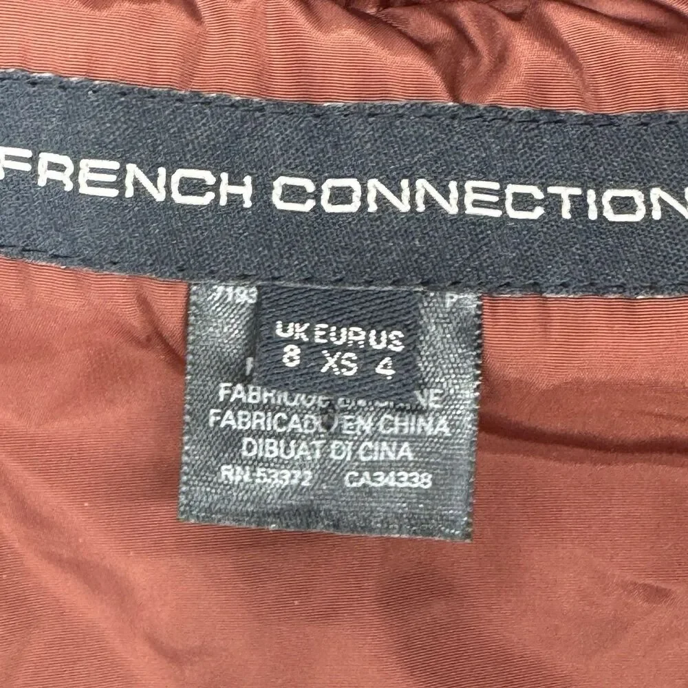 FRENCH CONNECTION Quilted Barn Jacket - Barn Red Size 4 US NWT - Picture 10 of 11